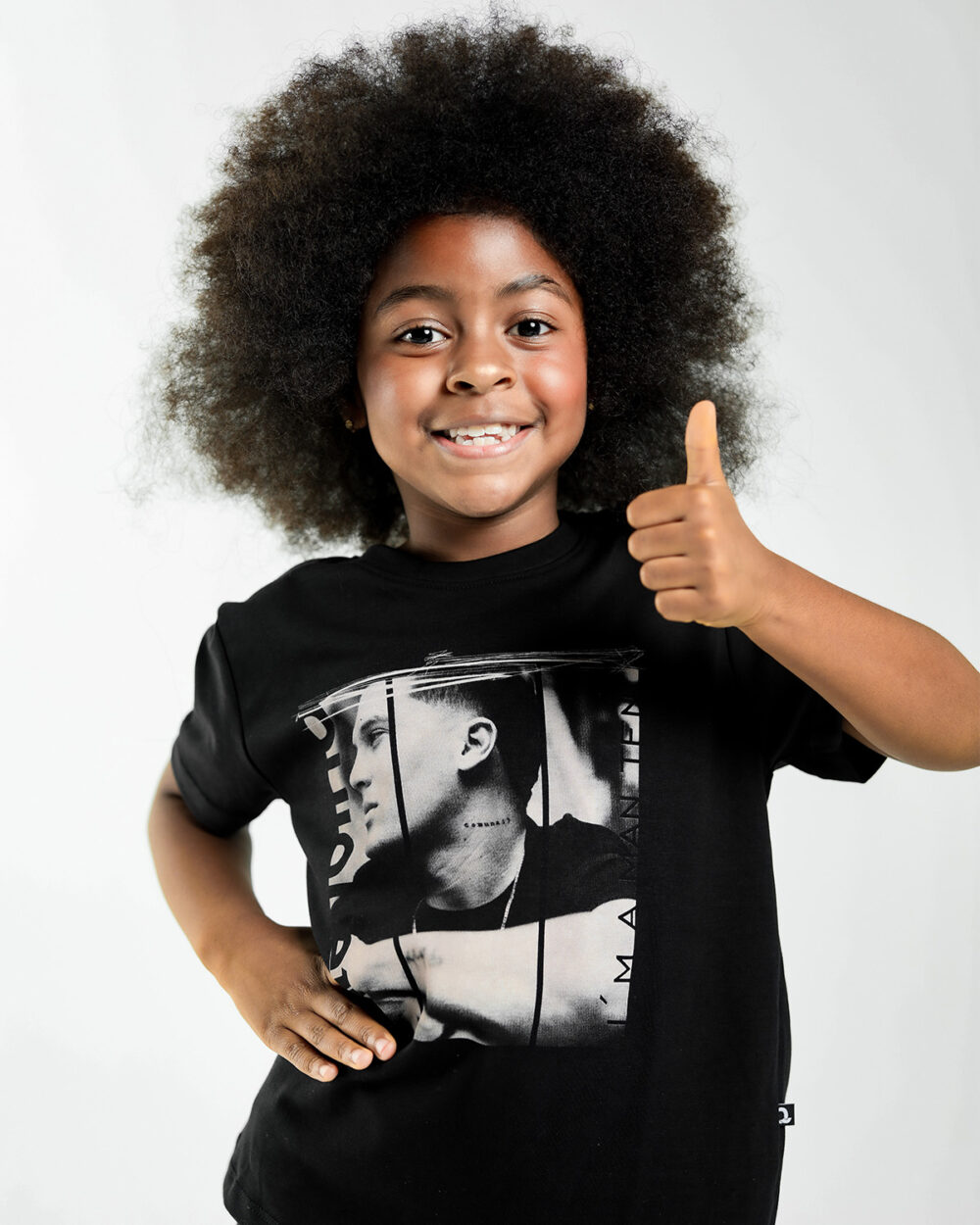 TSHIRT KIDS Q10 Black - Imagen 3