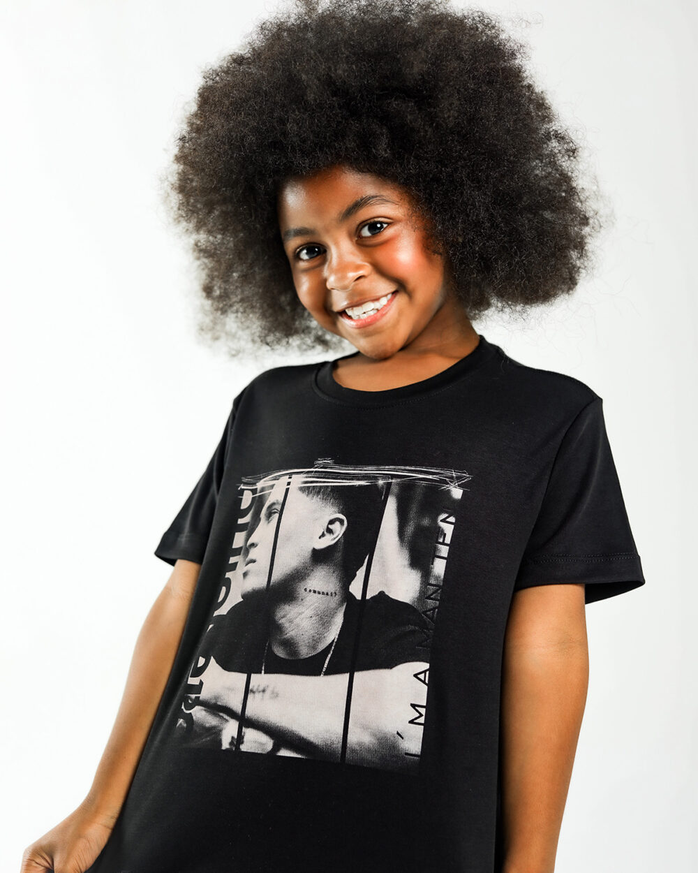 TSHIRT KIDS Q10 Black - Imagen 2