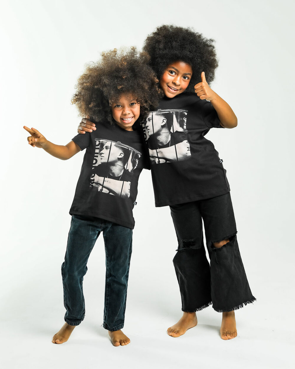TSHIRT KIDS Q10 Black - Imagen 5