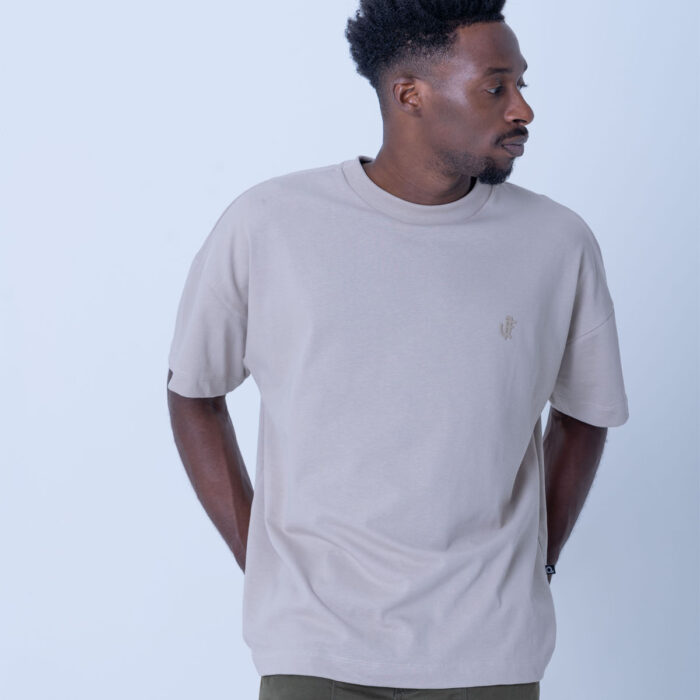 Camiseta Oversize Sol Designio Beige