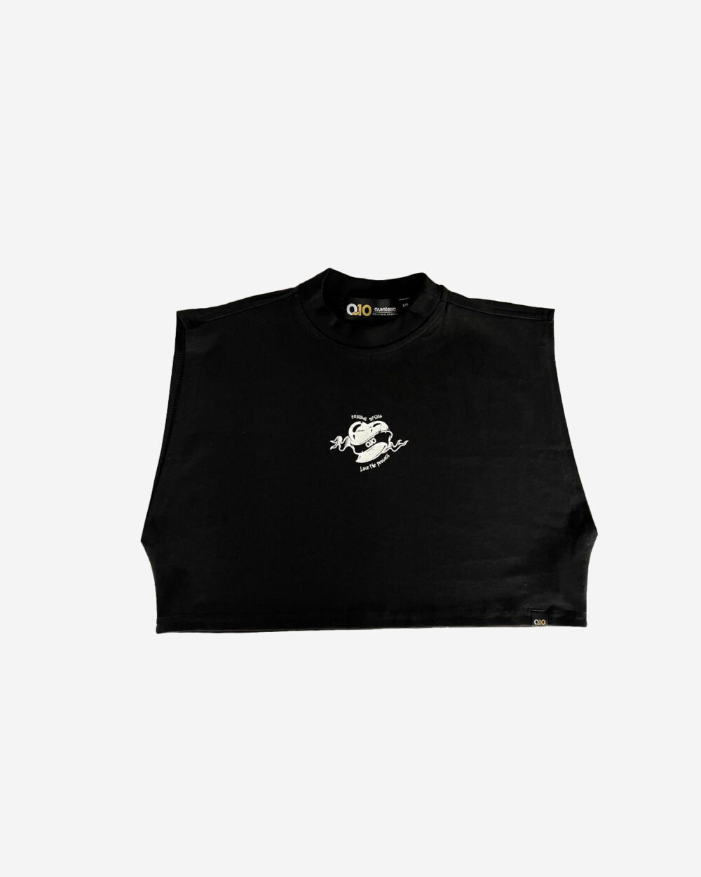 Oversize Crop Top Love The Process Negro