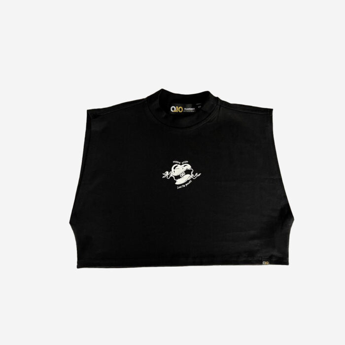 Oversize Crop Top Love The Process Negro