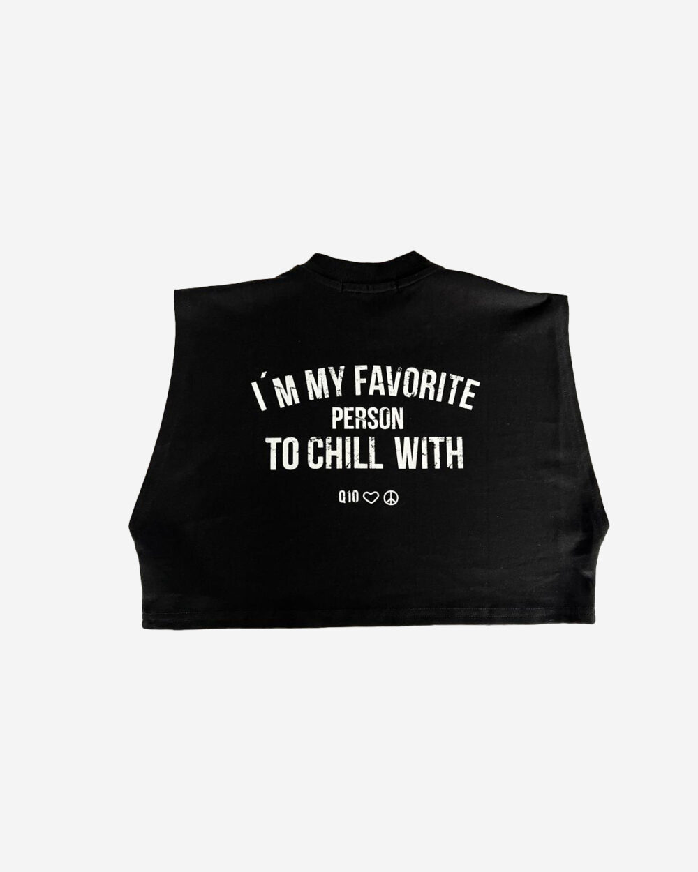 Oversize Crop Top Love The Process Negro - Imagen 2