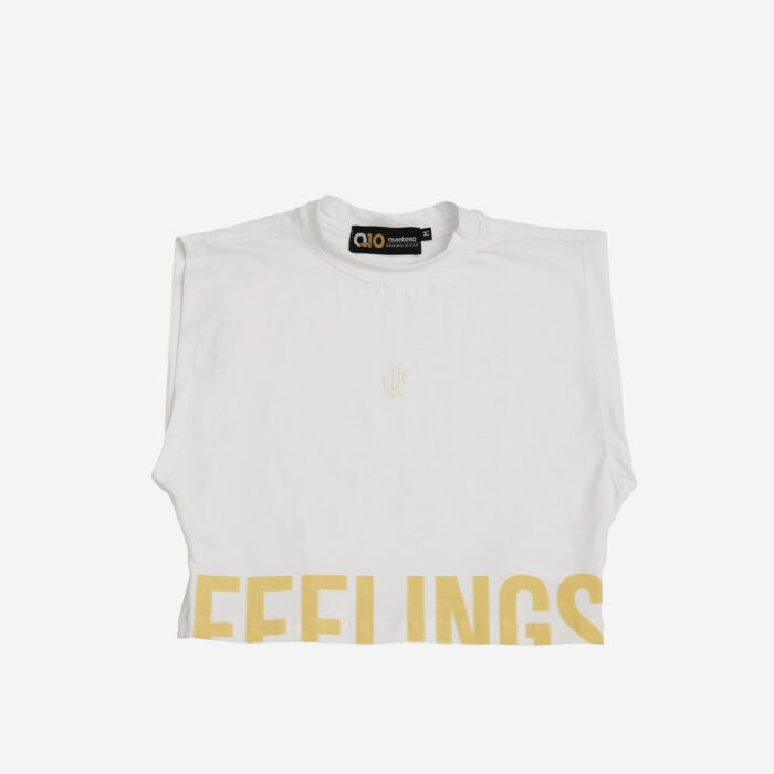 Tank Top Women Feelings Blanco
