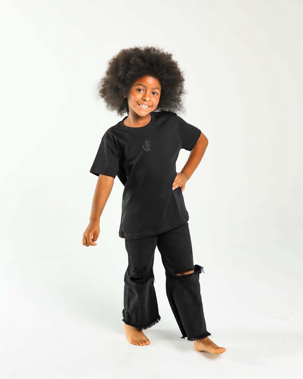 TSHIRT KIDS JFQ Black - Imagen 2