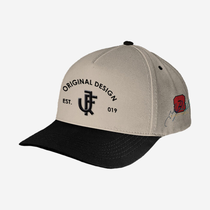 Gorra 5 Paneles Original Design Negro y Crema